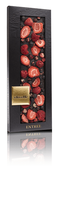 Chocolate Negro 66% con GROSELLA, FRESA Y FRAMBUESA